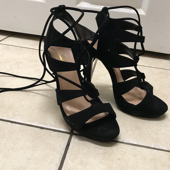 Sexy Strappy Black Heels - Picture 3 of 8
